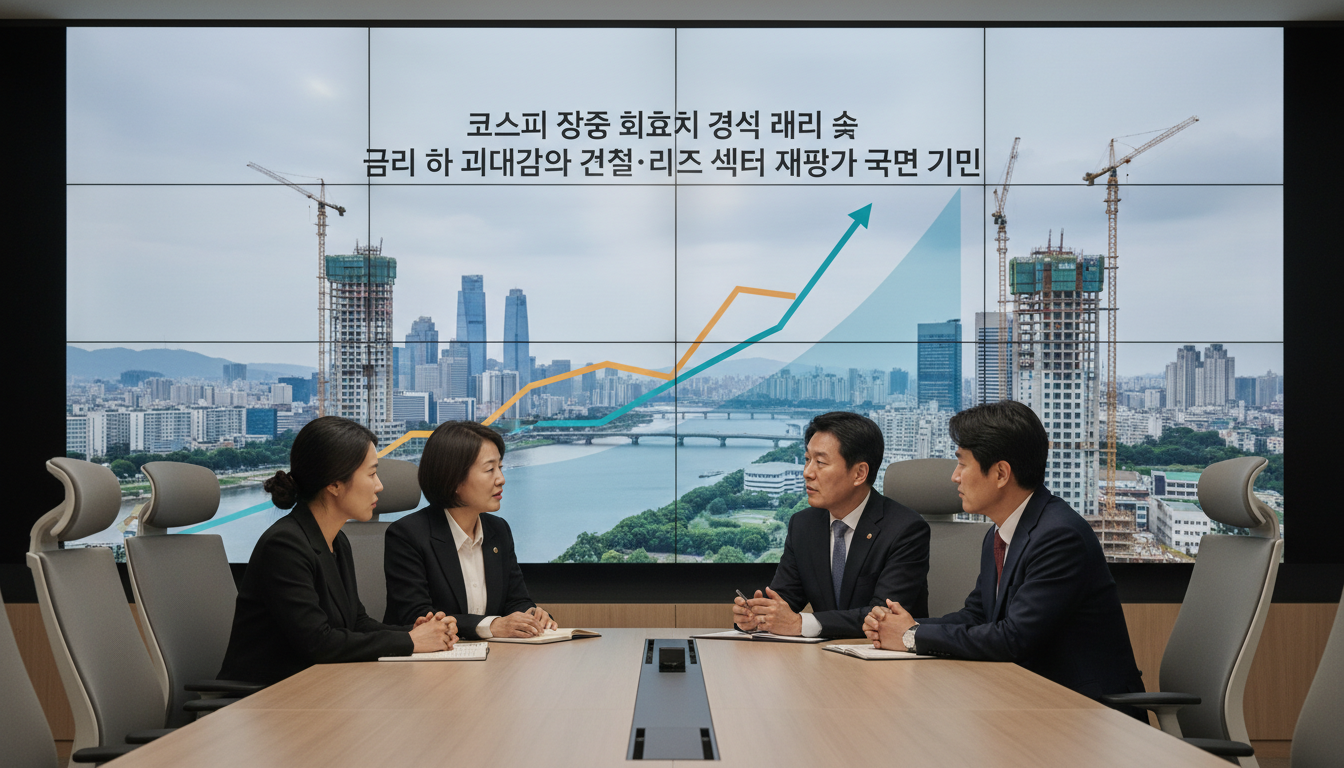 2026년 5월 11일 코스피 장중 최고치 경신 랠리 속 금리 인하 기대감과 맞물린 건설·리츠 섹터 재평가 국면 진입 관련 건설 섹터 분석