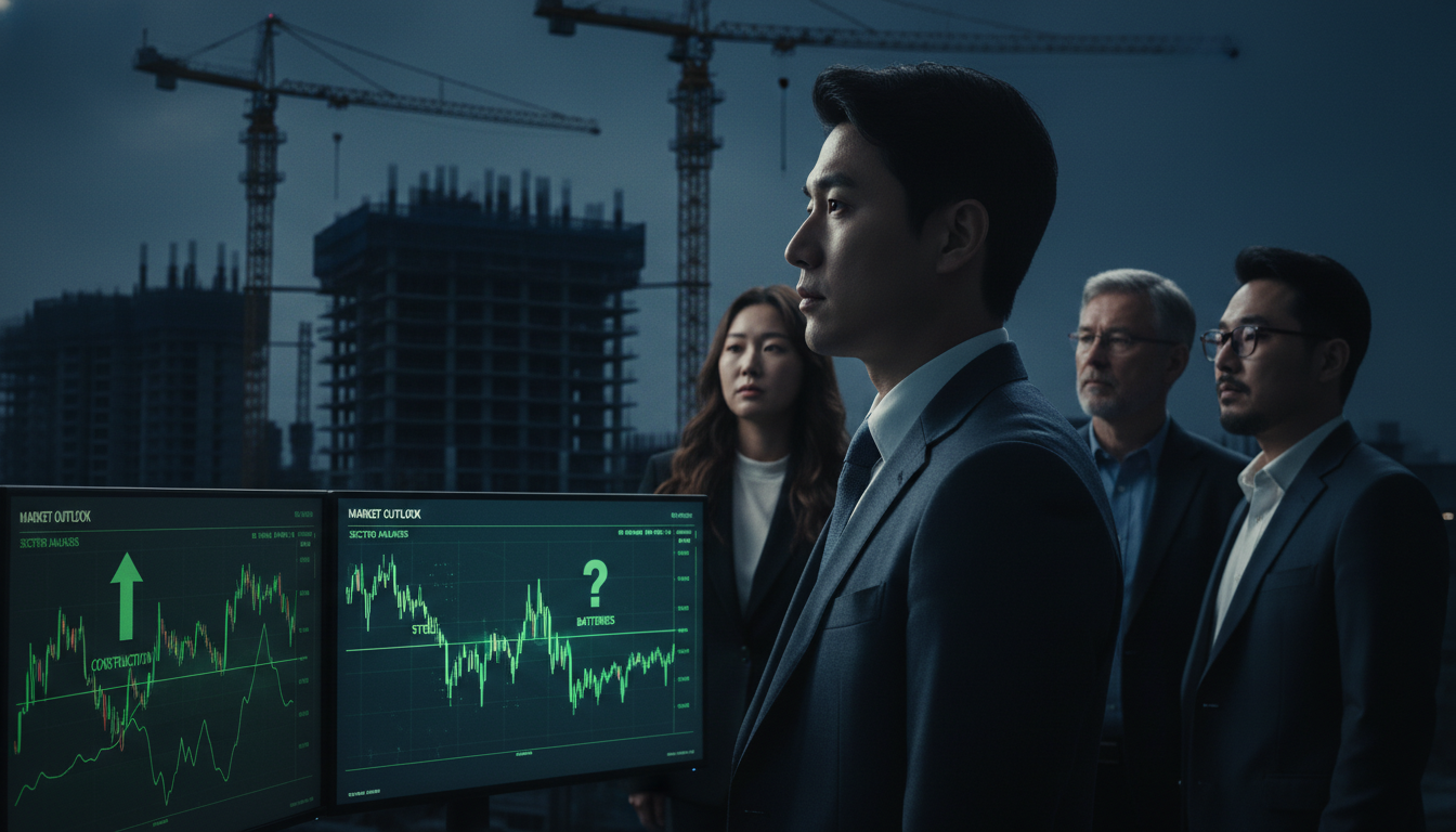2026년 5월 24일 급등과 급락이 반복된 한 주가 끝났다. 다음 주를 앞두고 건설·철강·2차전지 중 어디에 포지션을 잡아야 하는지 지금 따져본다. 관련 건설 섹터 분석