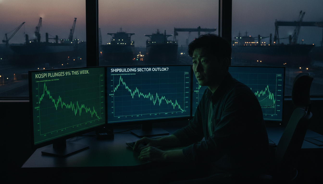 2026년 7월 12일 코스피가 9% 넘게 폭락한 한 주, 조선 섹터는 다음 주를 어떻게 준비해야 하는가. 관련 조선 섹터 분석